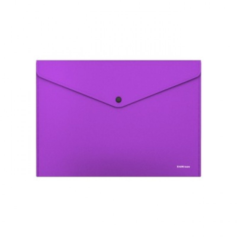 Папка-конверт на кнопке пластиковая ErichKrause Matt Vivid, непрозрачная, А4,фиолет,(12 шт/уп